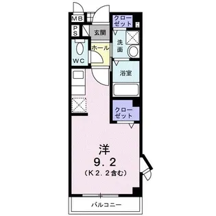 メビウス鏡II番館【2階】の間取り
