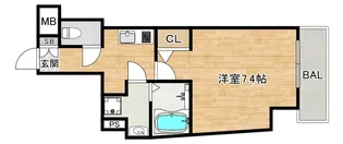 大阪府大阪市阿倍野区阿倍野筋5【マンション】の間取り