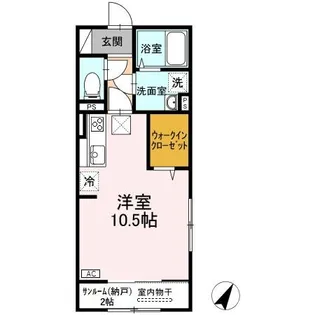 マウントナンバ オータム【1階】の間取り