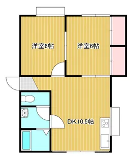 2DKの間取り画像