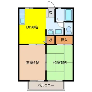 パナハイツ金森【2階】の間取り