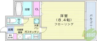 In-Towner二日町【7階】の間取り