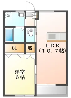 ひまわりハイツ【1階】の間取り