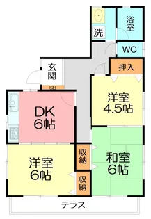 程島コーポ【1階】の間取り