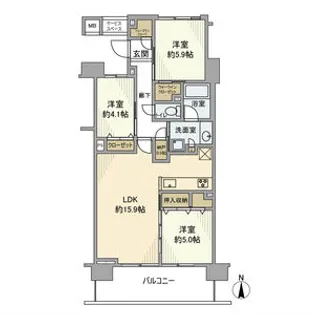 プラウド奈良大宮町【7階】の間取り