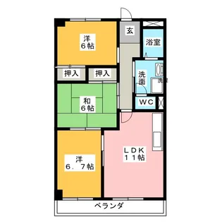 アチーブメントS・T【1階】の間取り