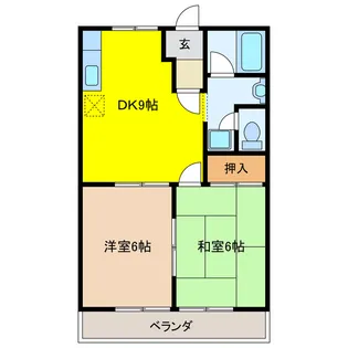 岐阜県安八郡神戸町大字神戸【アパート】の間取り