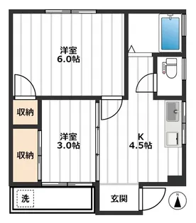 日米ビル【3階】の間取り