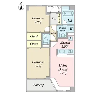 プラザ上大岡【2階】の間取り
