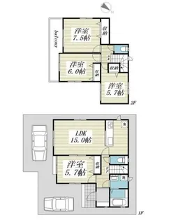 埼玉県川越市大字安比奈新田【一戸建】の間取り