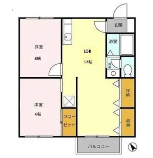 東京都八王子市元八王子町2【アパート】の間取り