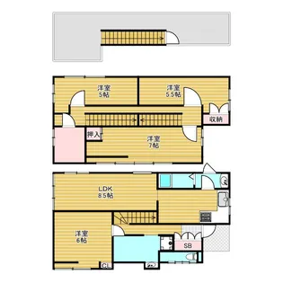 大阪府豊中市稲津町2【一戸建】の間取り