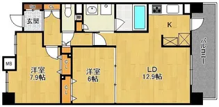 KDX宝塚レジデンス【9階】の間取り