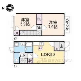 クレストビレッジ2【2階】の間取り