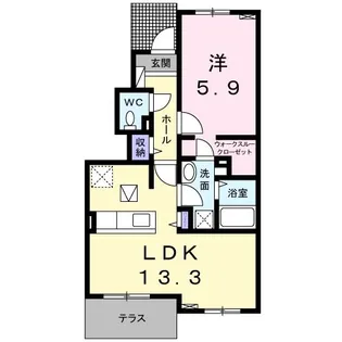 プレ グラン A【1階】の間取り