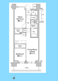ドゥーエ西馬込【6階】の間取り
