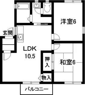 愛知県江南市木賀東町新宮【アパート】の間取り