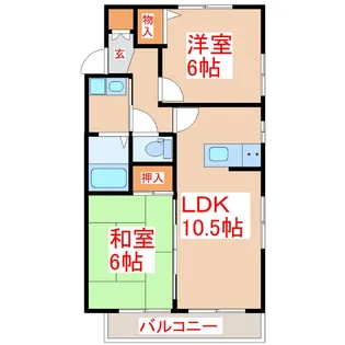 ルーミナスB棟【1階】の間取り