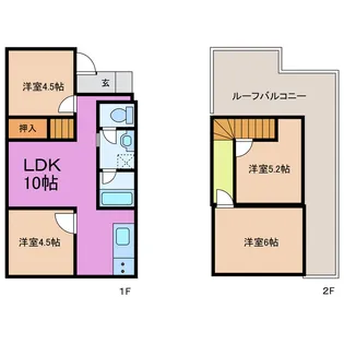 愛知県豊明市栄町南舘【一戸建】の間取り