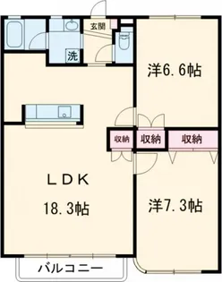 ラティア南烏山【1階】の間取り