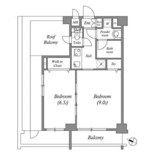 ルクレ代田橋【7階】の間取り