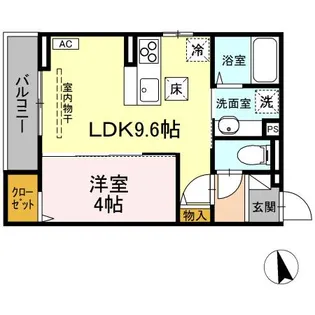 東京都立川市羽衣町1【アパート】の間取り