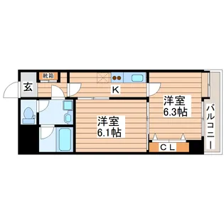 宮城県仙台市青葉区上杉2【マンション】の間取り