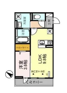 シャルム B棟【3階】の間取り