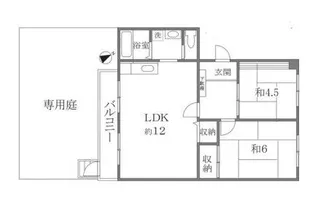 第???ハイツ【1階】の間取り