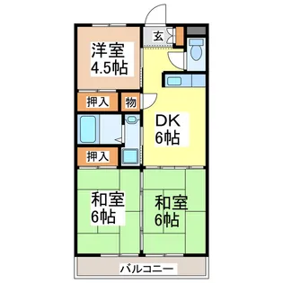 シティコア園田【1階】の間取り