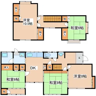 宮城県柴田郡柴田町船岡西2【一戸建】の間取り