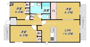 グランブルー宿屋町【9階】の間取り