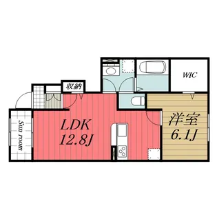 千葉県富里市七栄【アパート】の間取り