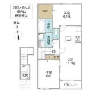 茨城県水戸市元吉田町【アパート】の間取り