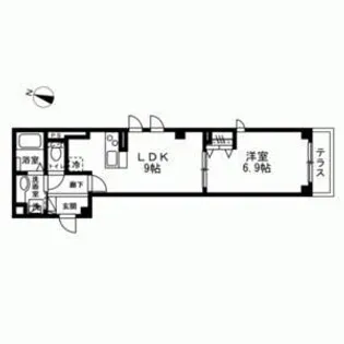 東京都新宿区余丁町【マンション】の間取り