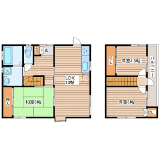 宮城県仙台市太白区恵和町【一戸建】の間取り