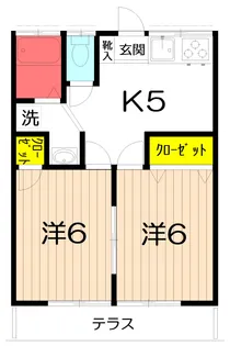 東京都武蔵野市境南町4【アパート】の間取り