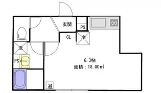 クレサージュ亀戸【4階】の間取り