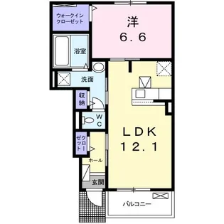 エ-ルデヴュ II【1階】の間取り