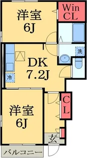 メゾンフォレスティアA【1階】の間取り
