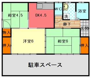 栃木県真岡市上高間木2【一戸建】の間取り