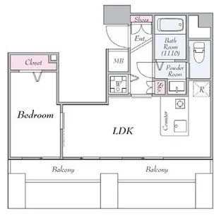 SIN-City王子【9階】の間取り