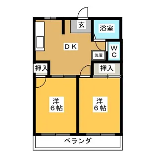 ハイツ竹腰【2階】の間取り