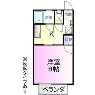 北山ハイツ【1階】の間取り