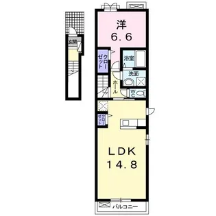 ブリーズ・K 壱番館【2階】の間取り