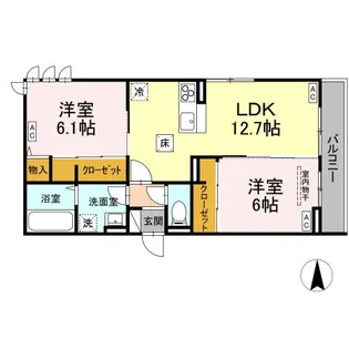 D ROOM七曲II【1階】の間取り