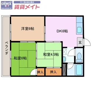 コーポ一幸【3階】の間取り