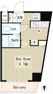 エスコート麻布十番II【3階】の間取り