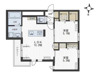 ComfortMaison浦和元町【3階】の間取り