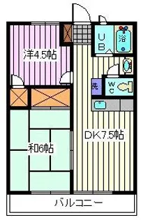 サンハイツ(内谷5丁目)【1階】の間取り